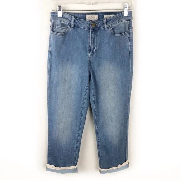 LOGO- Lori Goldstein cropped straight leg jeans - Picture 2 of 13
